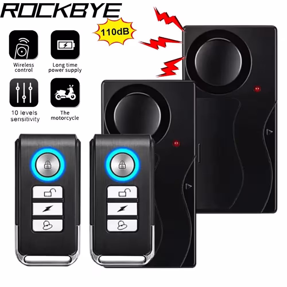 Allarme di vibrazione wireless Rockbye 110 dB per moto con telecomando