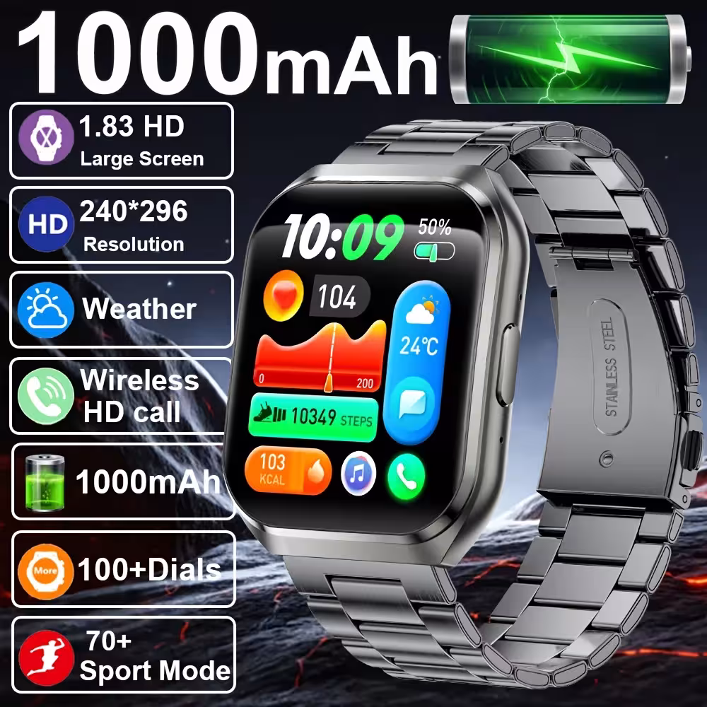Timer intelligente per gli uomini 1000mAh batteria lunga IP68 impermeabile