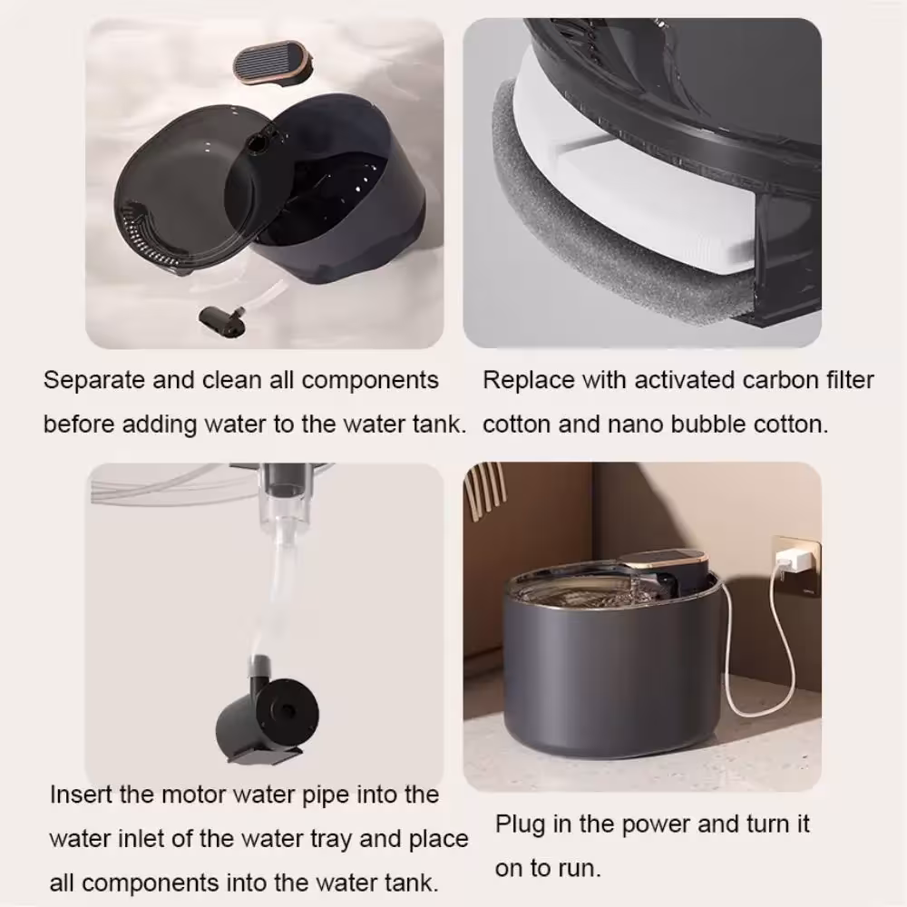 fuente de agua automática