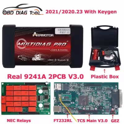 Skaner samochodowy AER Multidiag Pro+ Bluetooth OBD2 TCS PRO VCI V3.0