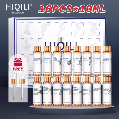 HYQILI 16 SPC 10ML conjunto de aceites esenciales Levanda Eucalyptus Vanilla