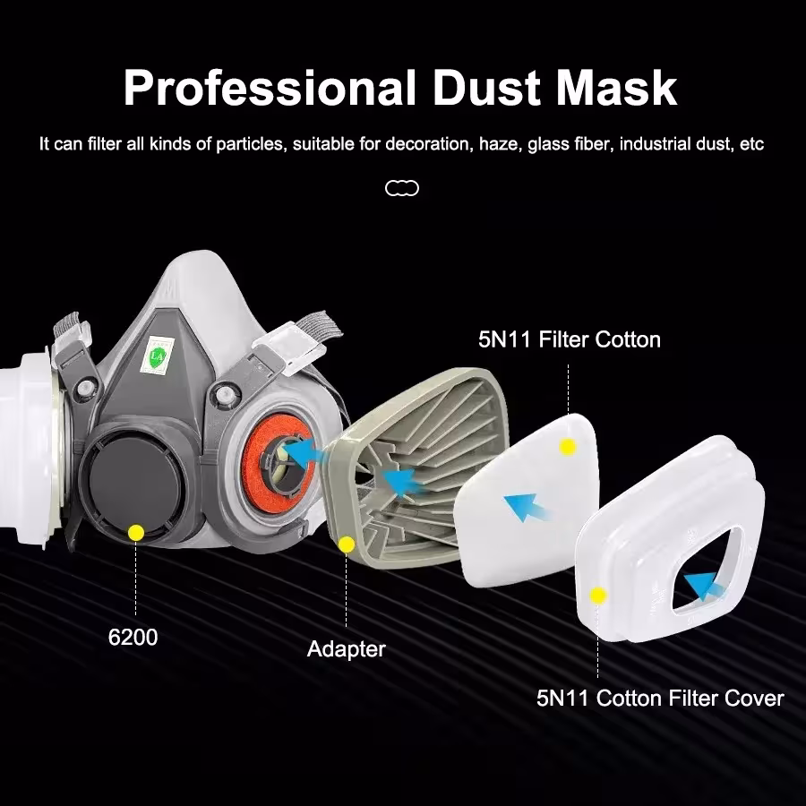 half-face respirator for fumes