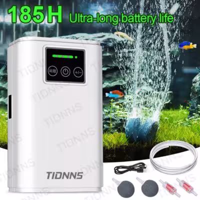 Akwarium zbiornik tlenu pompy USB 6000mAh akumulator przenośny