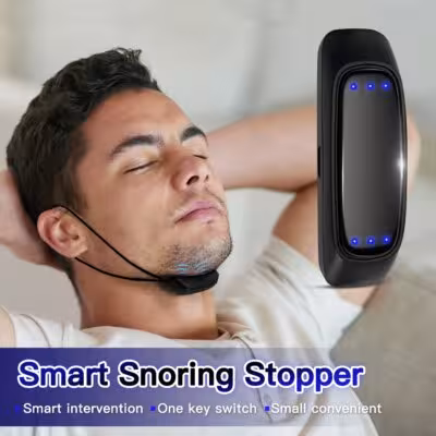 EMS Pulse Stop Snore dispositivo portatile di comfort per il sonno USB Smart Anti Snoring Device