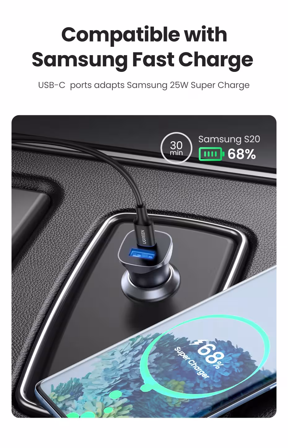 caricabatterie per auto 30W