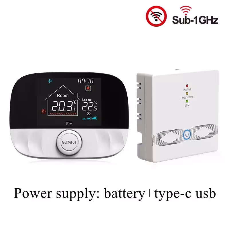 Smart Tuya WiFi RF Wireless Termostatas Dujiniam Katilui su Alexa Google Home