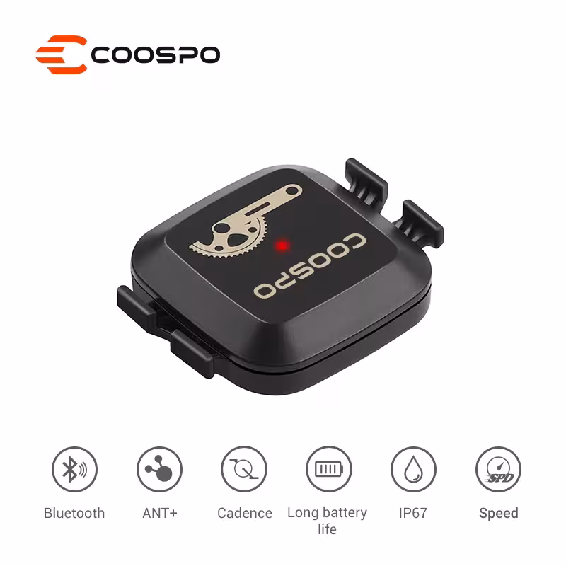 COOSPO bicicletta velocità ritmica sensore RPM Bluetooth 4.0 AS + strada e mountain bike