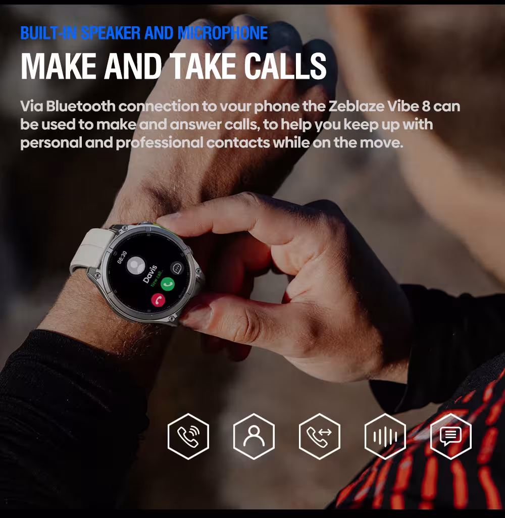 Smartwatch mit Sprachfunktion und Wecker