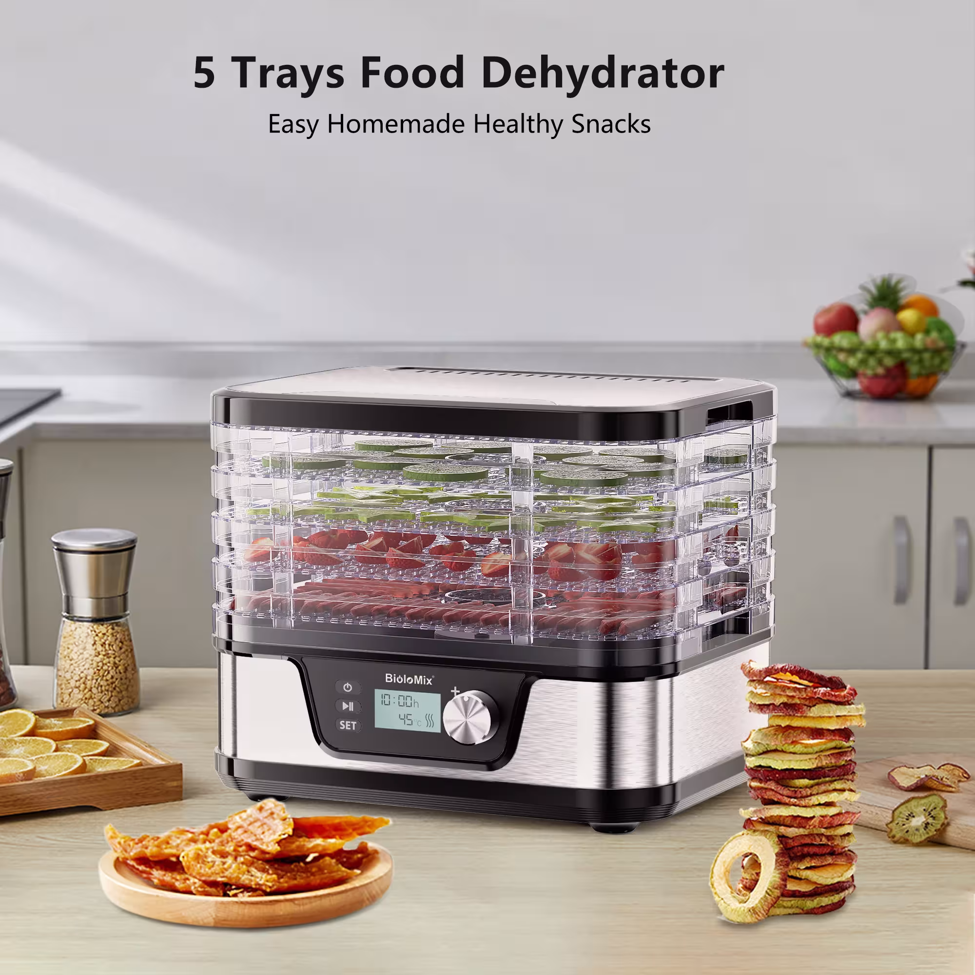 Food dehydrator with control