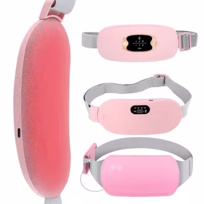 USB-Heizung Menstruationsmassagegürtel mit Vibrationen für Frauen