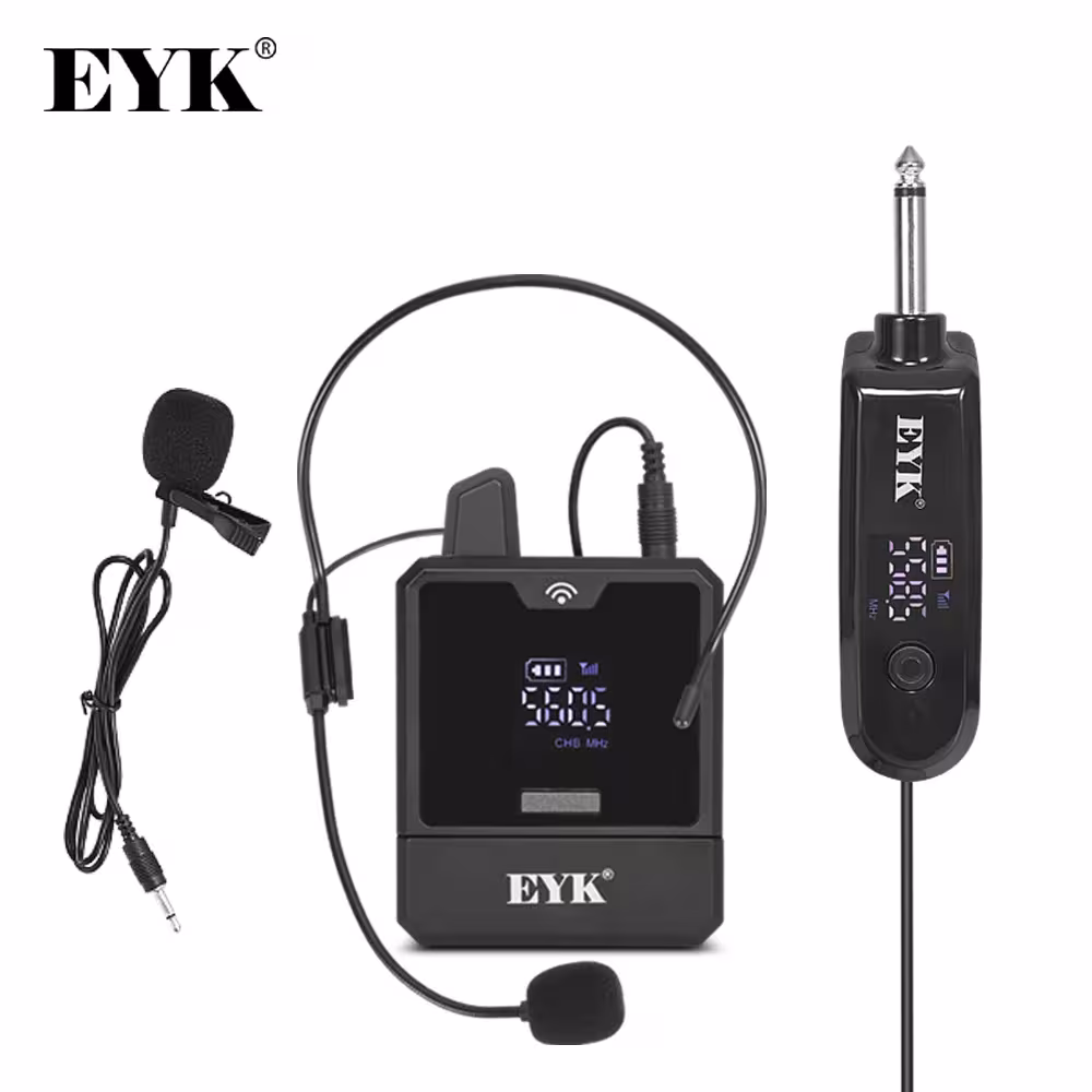 EYK EW101 sistema microfono a testa wireless per l'apprendimento UHF 50 metri