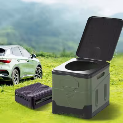 Nešiojamas sulankstomas campingo tualetas kelionėms ir avarijai