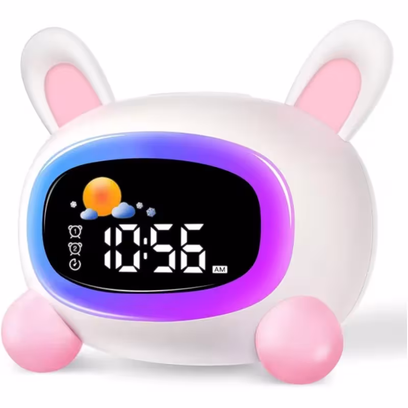 Children's alarm clocks with light training and sound machine for children
