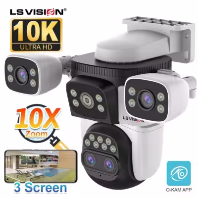LS VISION 20MP 10X Zoom Tre Scambi WiFi Telecamera IP Belaidi Field Surveillance System