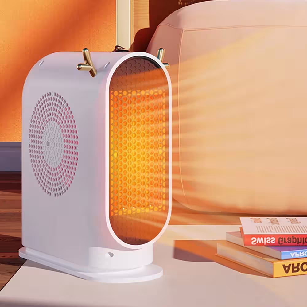Riscaldatore elettrico da tavolo da 500 W con termostato