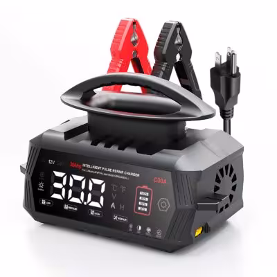 6V 12V 24V 30A intelligentes Auto Batterieladegerät auf LCD-Bildschirm