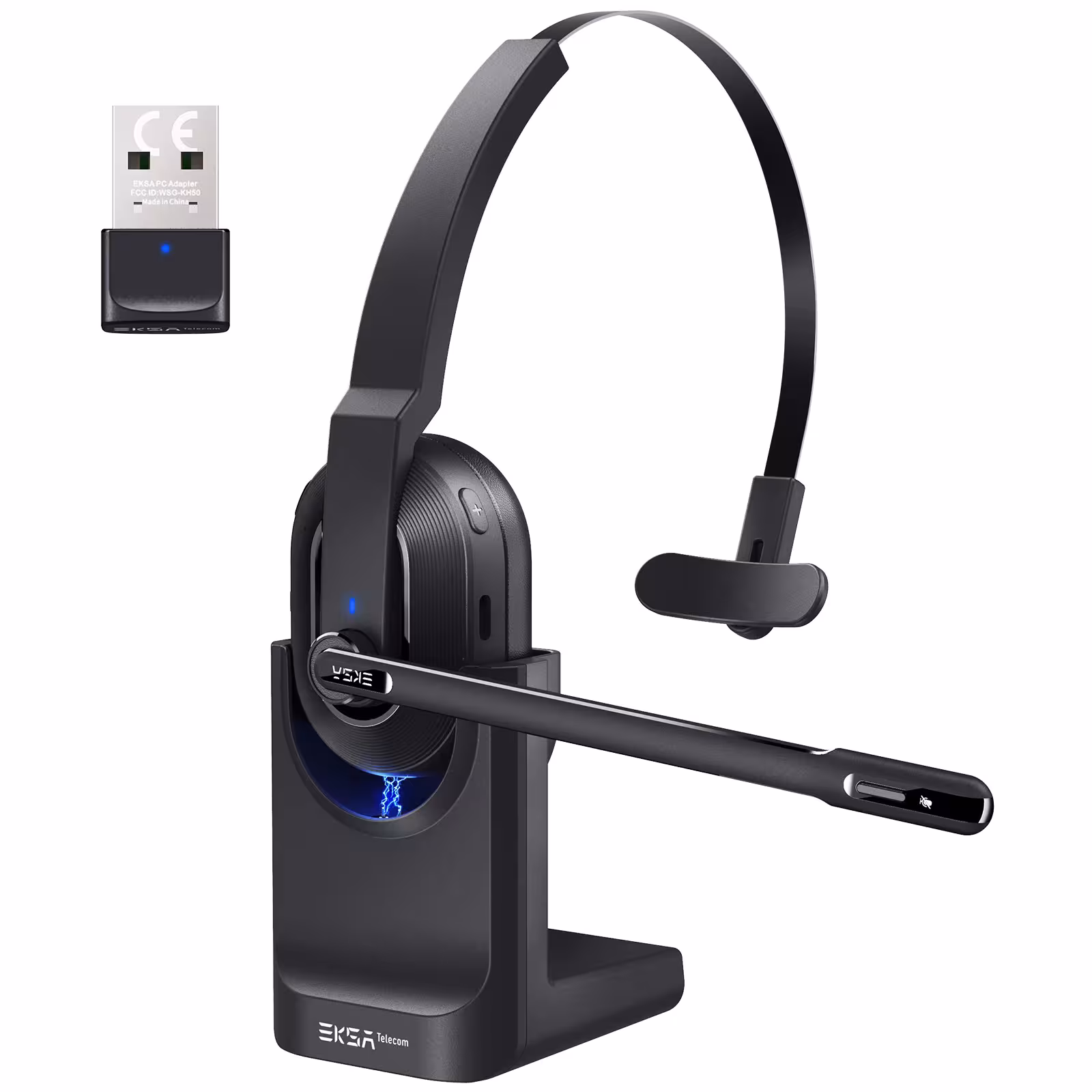 EKSA H5 Wireless Bluetooth ausai su triukšmo atmetimo mikrofonu ir įkrovimo baze USB