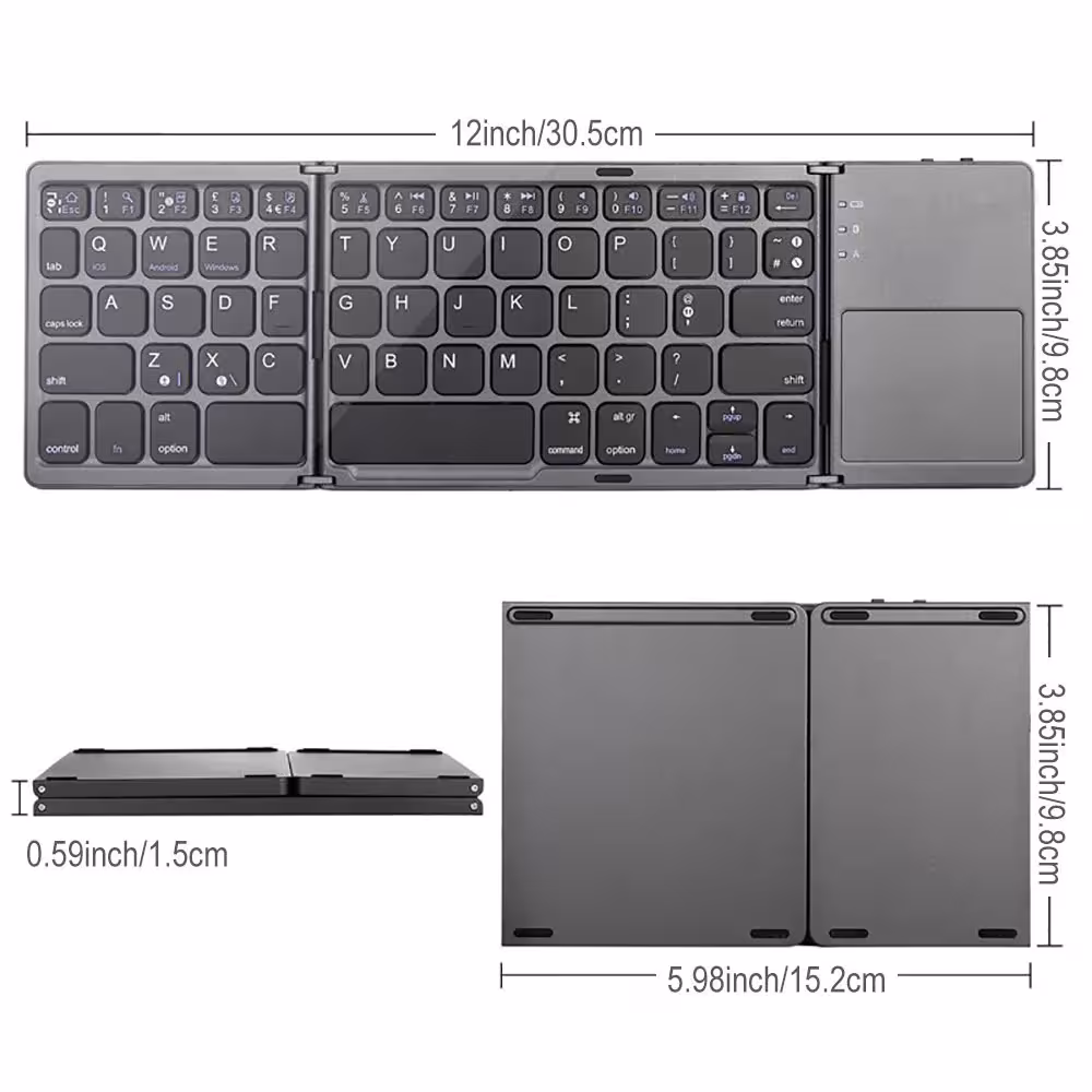 clavier Bluetooth pliable et portable