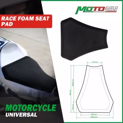 Motorcycle racing foam seat cushion black universal 15mm 20mm
