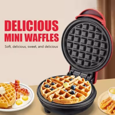 Mini piastra elettrica per waffle e toast con riscaldamento a doppia faccia per la casa