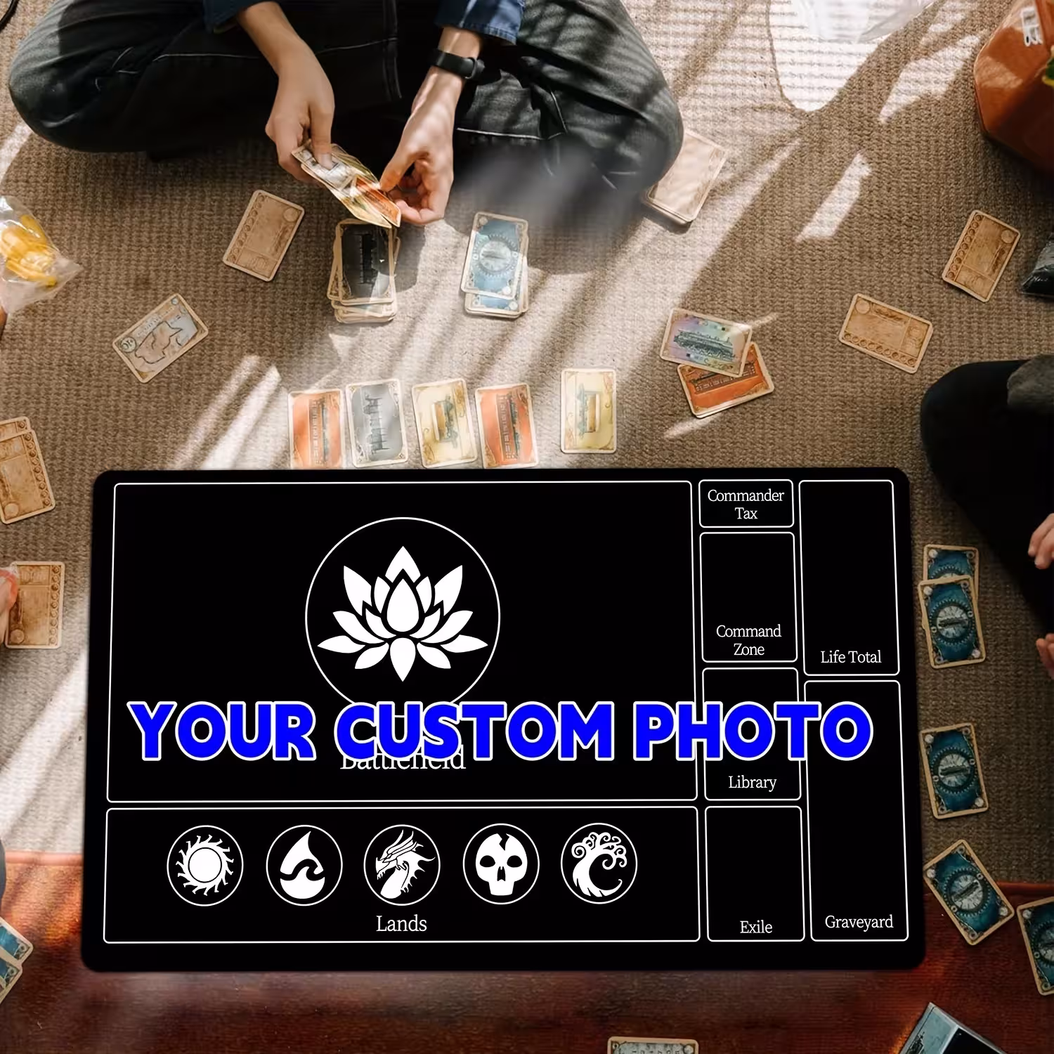 Customizable MTG game mat 35 × 60 cm rubber mouse for card games