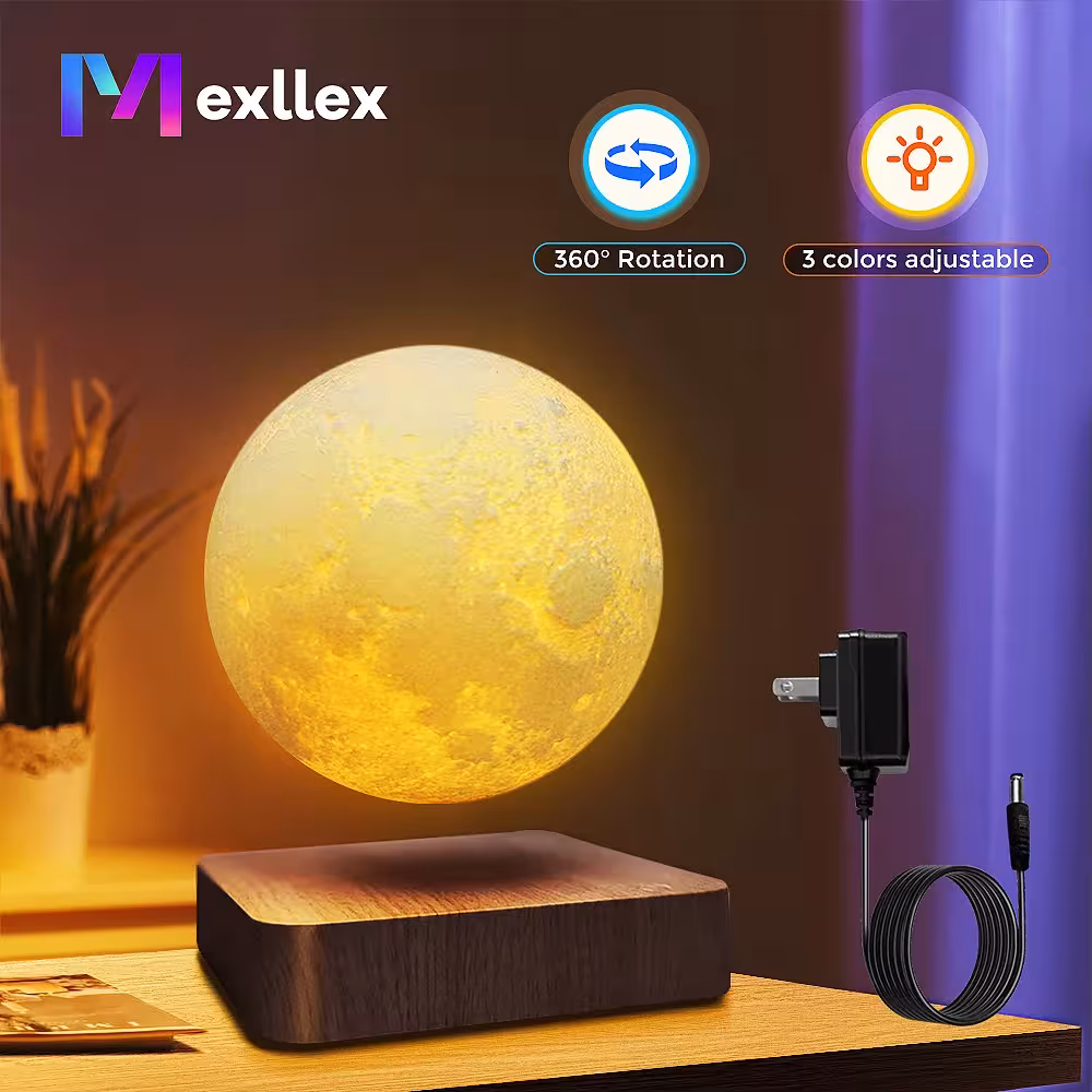 Lampe lune magnétique avec lumière 3 couleurs