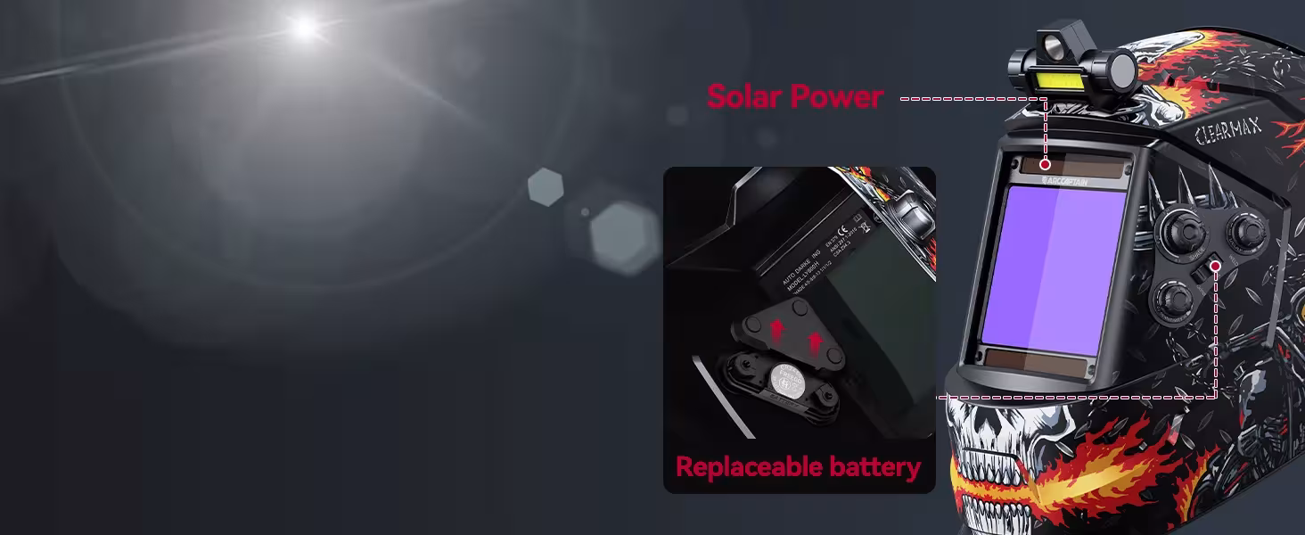 maschera di saldatura con auto-oscuramento