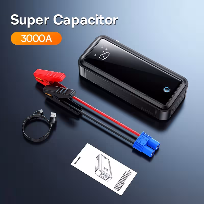 Baseus Super Capacitor 3000A auto starter senza batteria per uso
