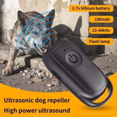 Échafaudage à ultrasons pour chien 180mAh avec éclairage LED 23-40KHZ à distance