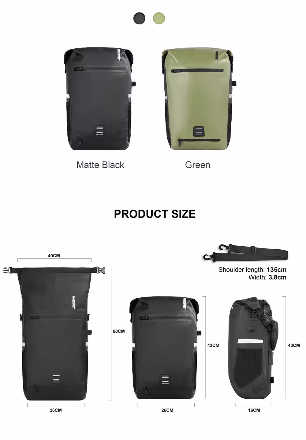 borsa per portapacchi bici