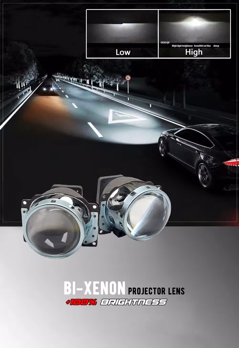 projektorinis lęšis automobiliui