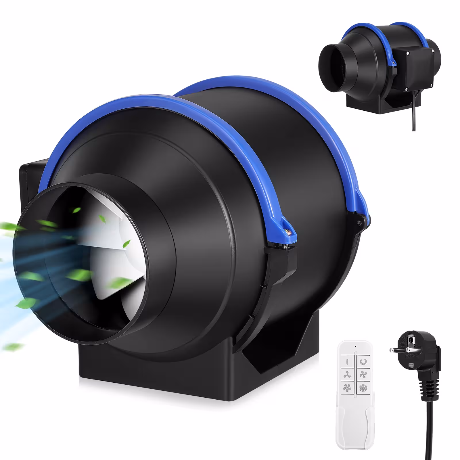 15 cm adjustable speed duct fan 40W for baths and office