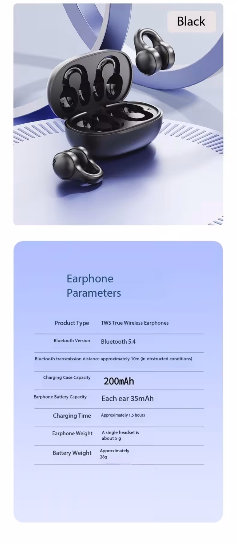 belaidžiai Bluetooth ausų klipai