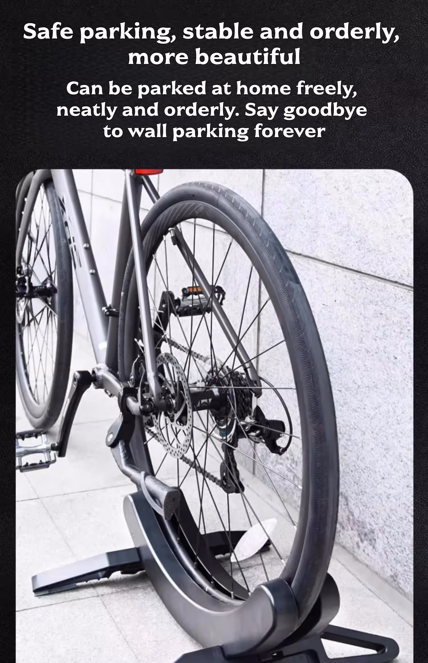 portable bicycle stand, floor mount