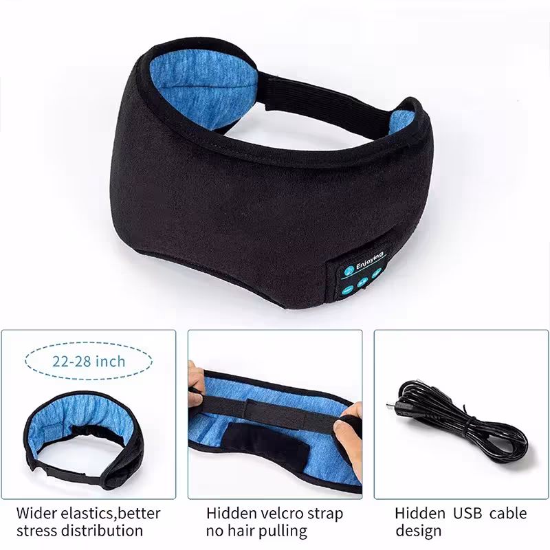 Casque Bluetooth sans fil avec masque de sommeil