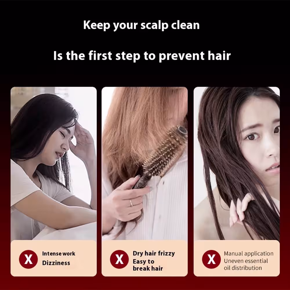 pettine di massaggio elettrico per capelli