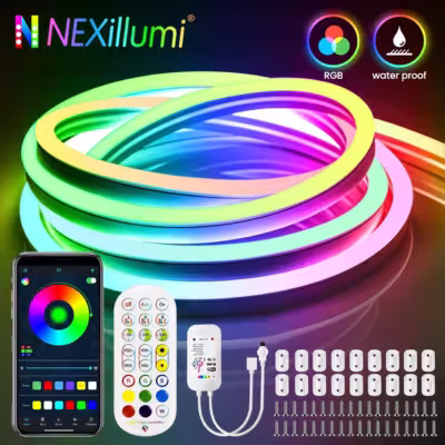 10M RGB Smart WiFi Neon LED Strip Light with Alexa 12V