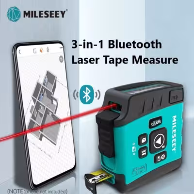 Mileseey DT20 Bluetooth laser mesure roulette 40m avec écran numérique