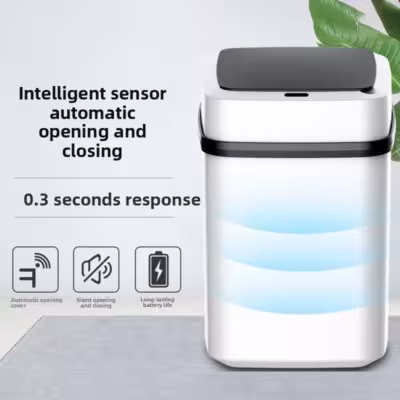 Poubelle automatique intelligente de 13L avec capteur, étanche pour la cuisine