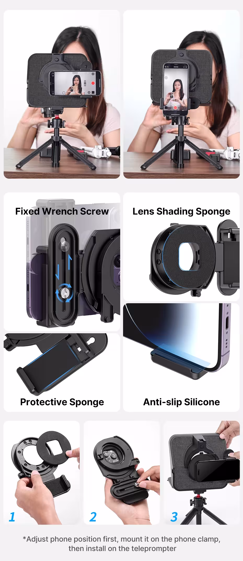mini teleprompter portátil