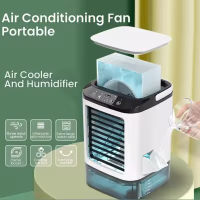 Climatiseur portable 3 vitesses petite unité de ventilation 900ml réservoir d'eau