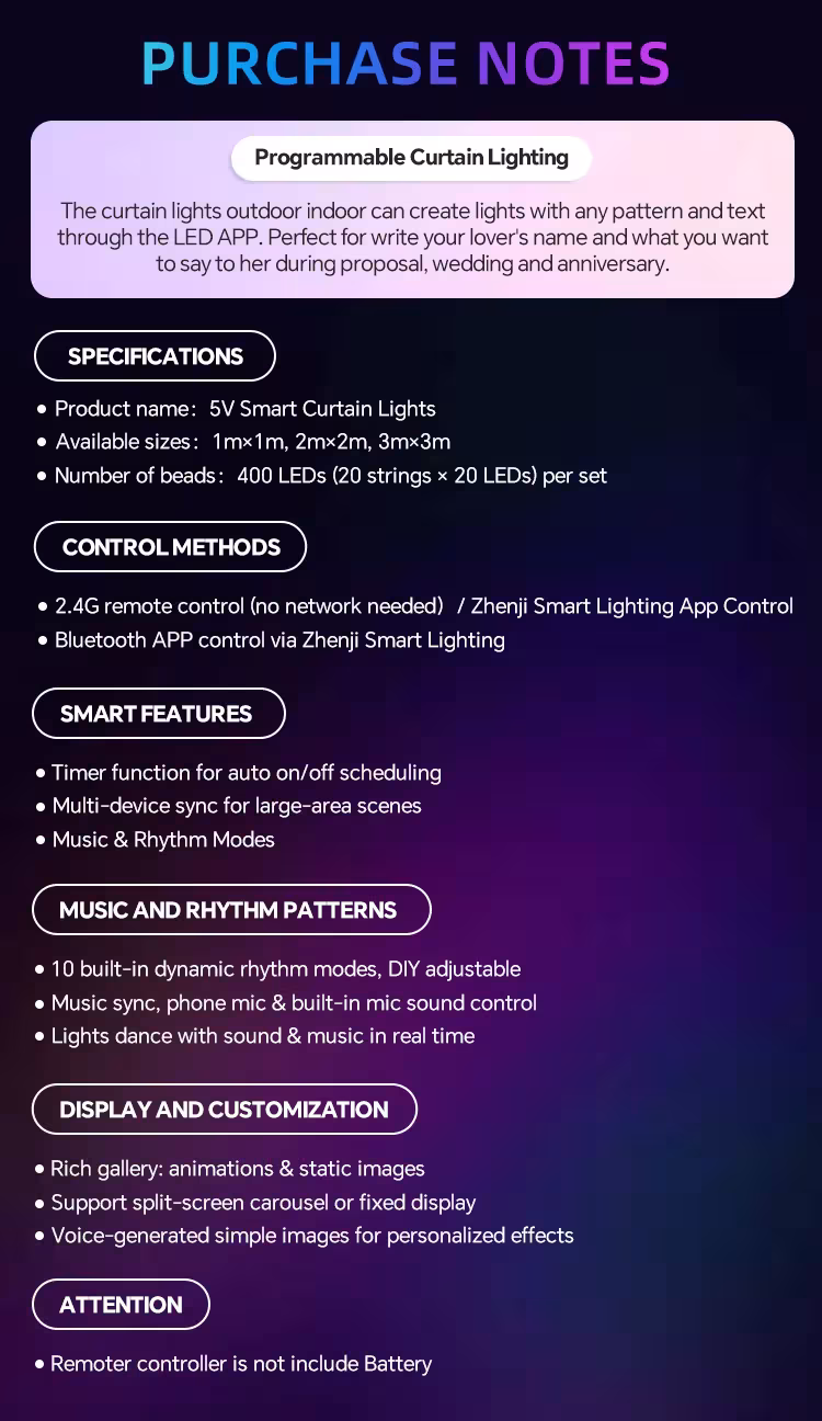Guirnalda de luces RGB navideña