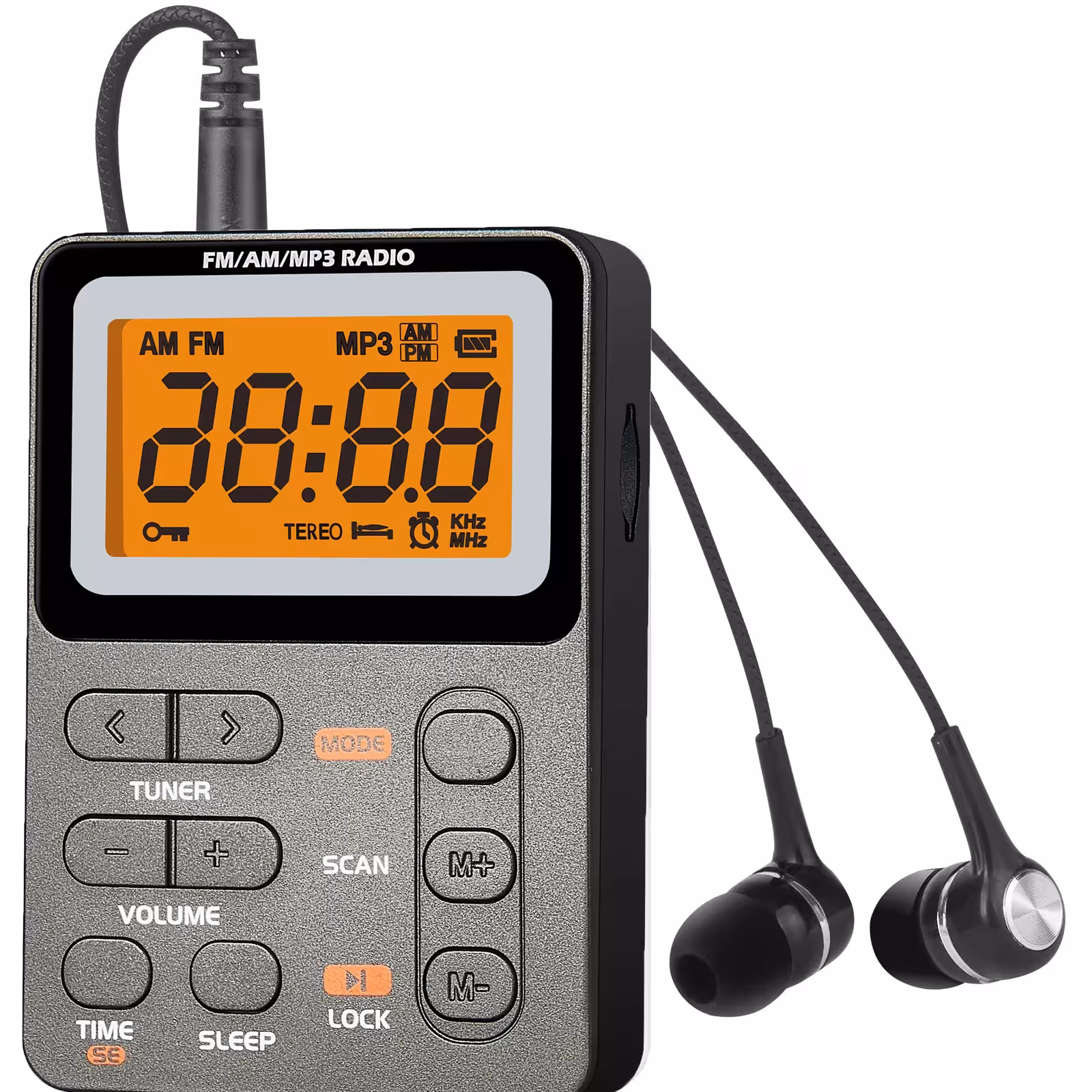 nešiojamas mini radijas FM/AM