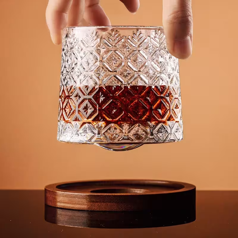 verre de cristal de whisky