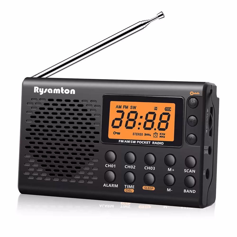 radio portátil operado por batería FM