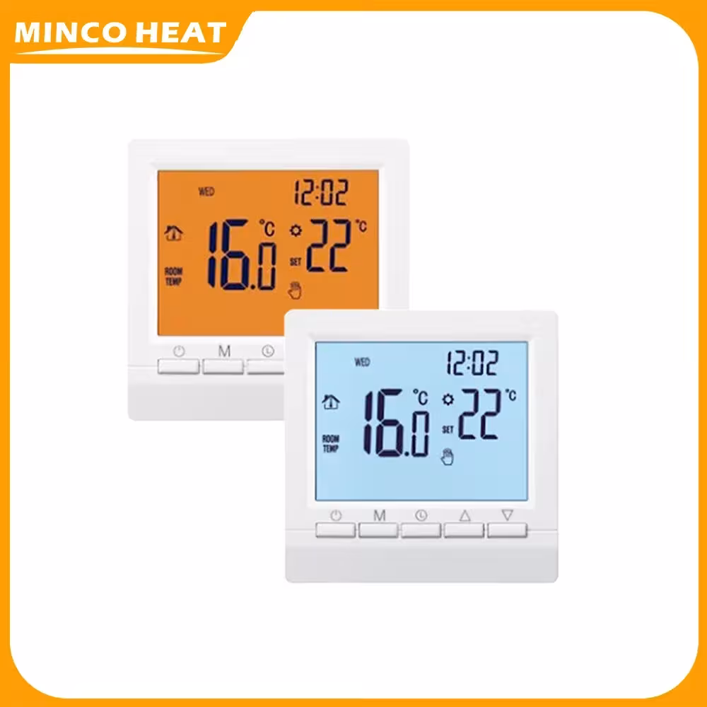 Minco Heat ME83 programuojamas dujinis katilo termostatas LCD ekranu