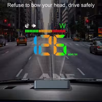 Skaitmeninis greičiomatis automobiliui su HUD projekcija ir USB prievadu