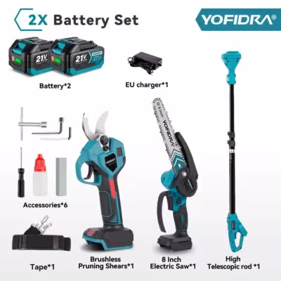 YOFIDRA Brushless telescopic electric saw scissors 21V for Makita battery