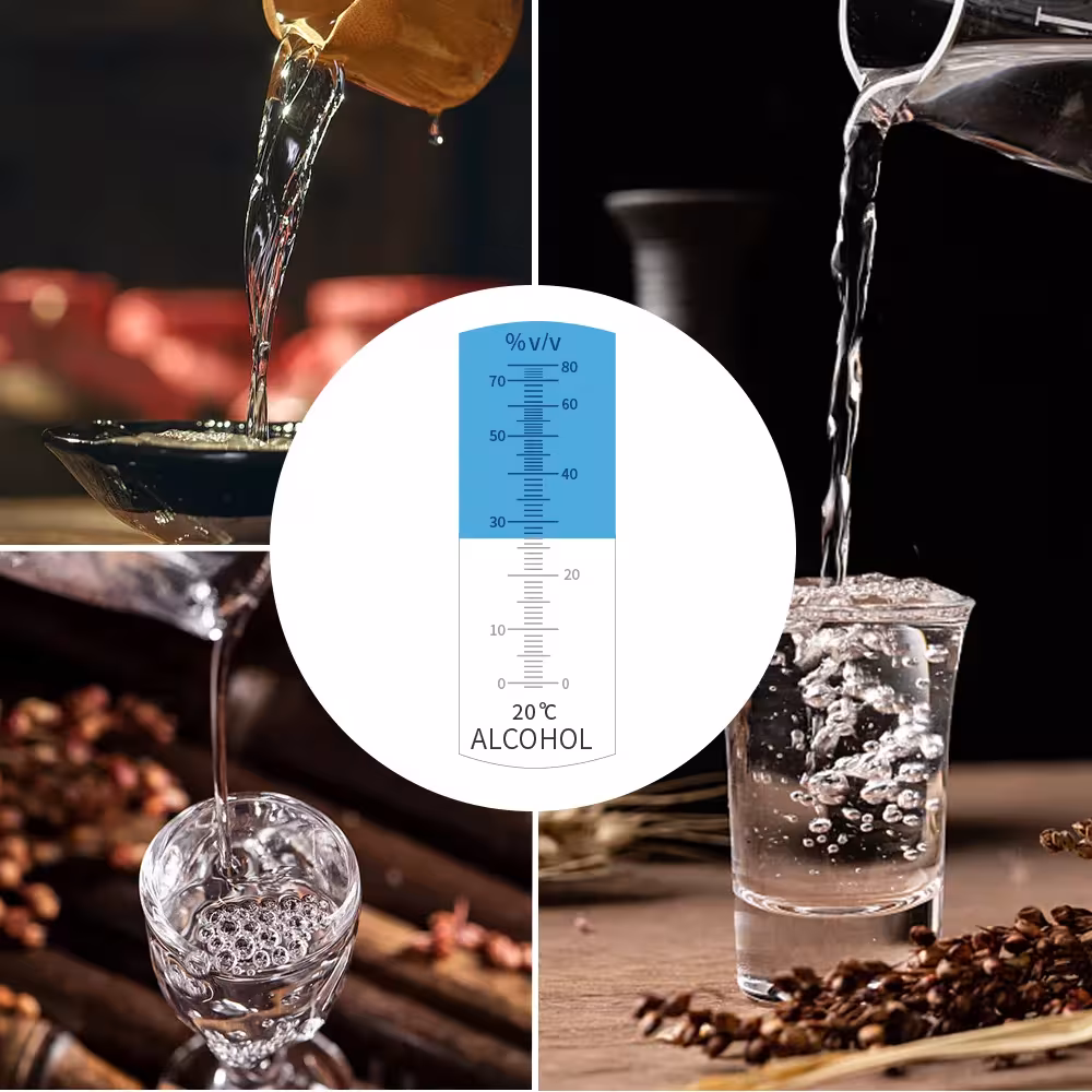 réfractomètre d'alcool pour spiritueux