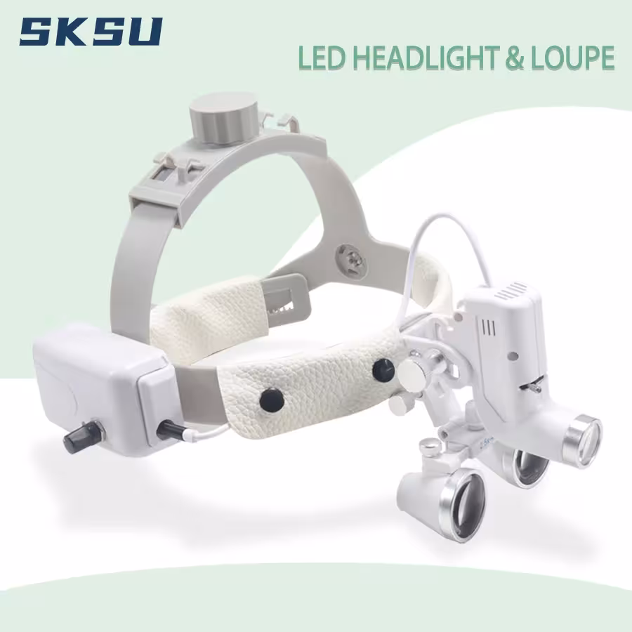 Dantų chirurginis žibintas su binokuliariniais lūpomis 2.5X 3.5X 5W LED